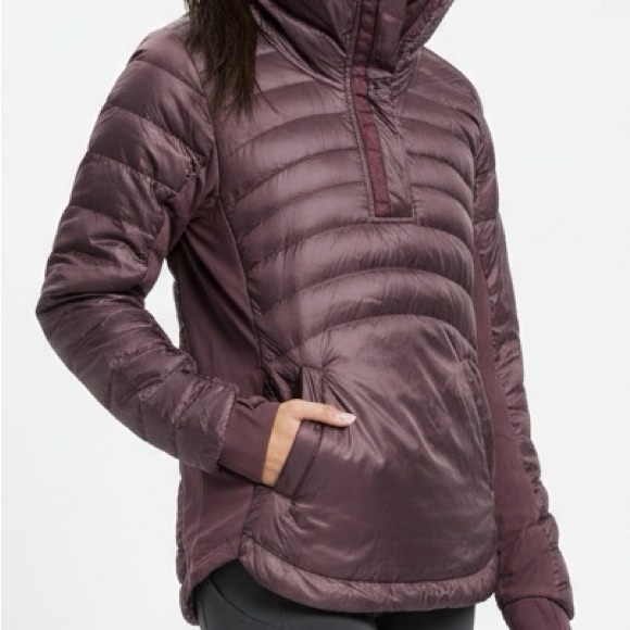 lululemon athletica Jackets & Blazers - Lululemon Down For A Run Pullover II • Black Cherry • Goose Down Puffer • Size 6